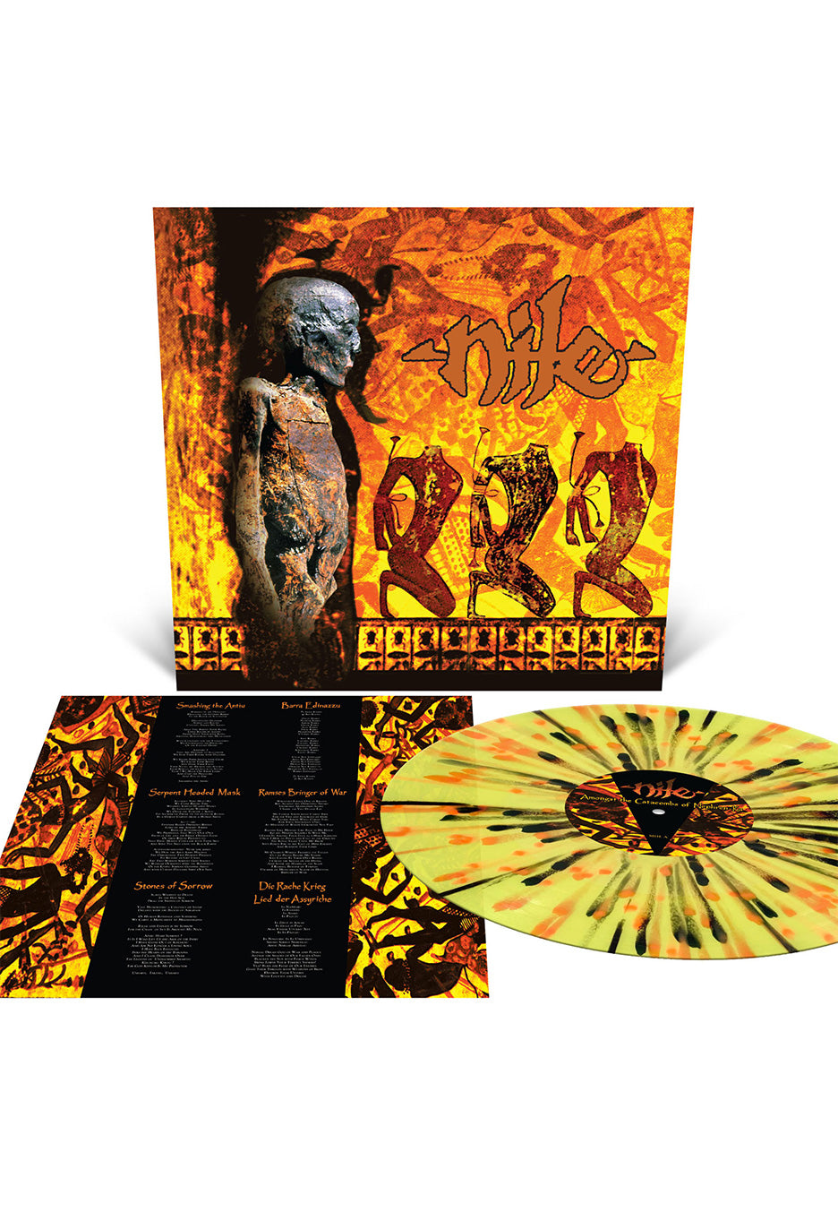 Nile - Amongst The Catacombs Of Nephren-Ka Yellow w/ Orange & Black - Splattered Vinyl | Neutral-Image