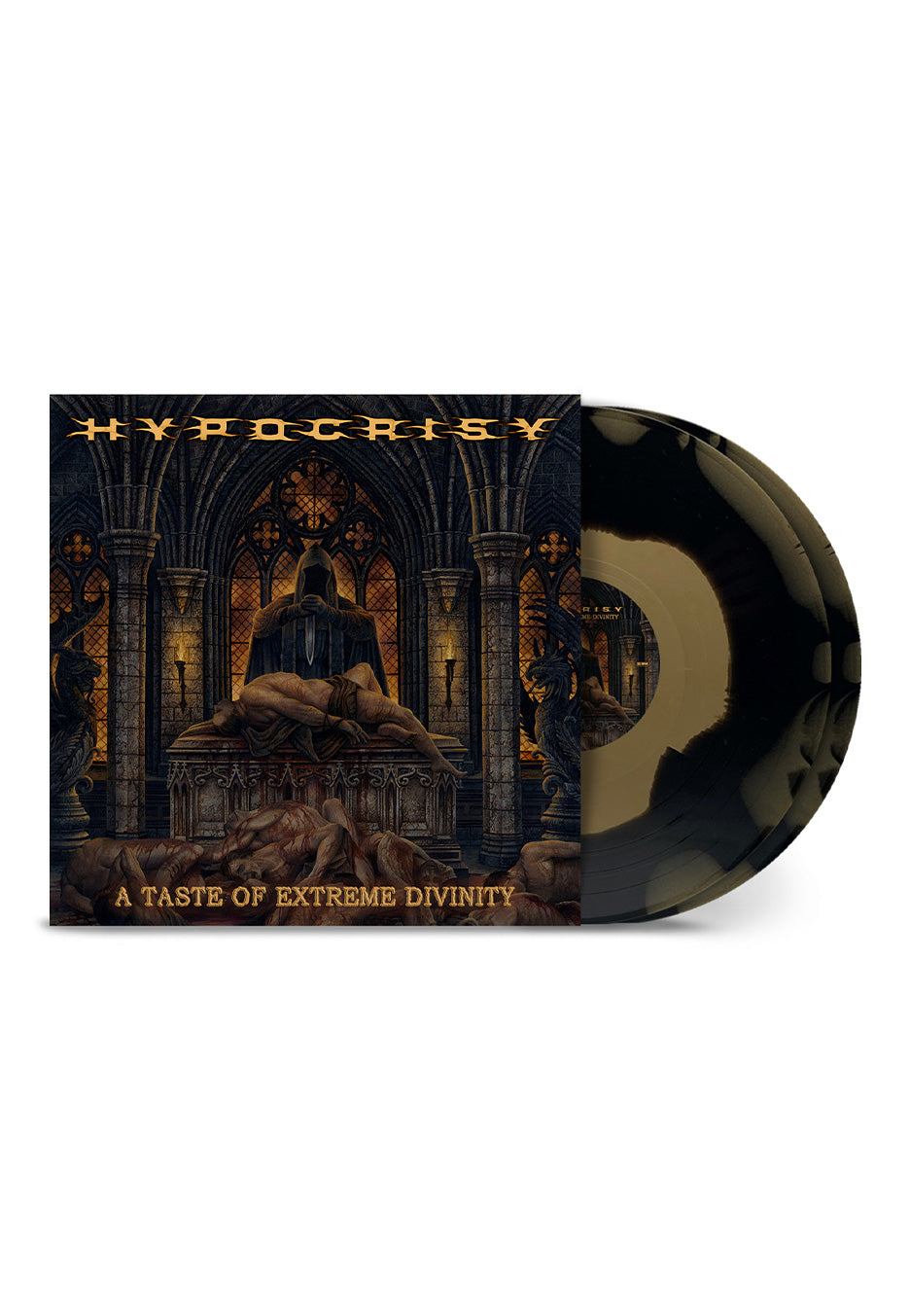 Hypocrisy - A Taste Of Extreme Divinity (Remaster 2025) Ltd. Gold/Black Inkspot - Colored 2 Vinyl | Neutral-Image