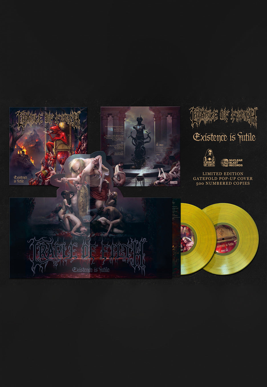 Cradle Of Filth - Existence Is Futile Ltd. Yellow - Colored 2 PopUp Vinyl | Neutral-Image