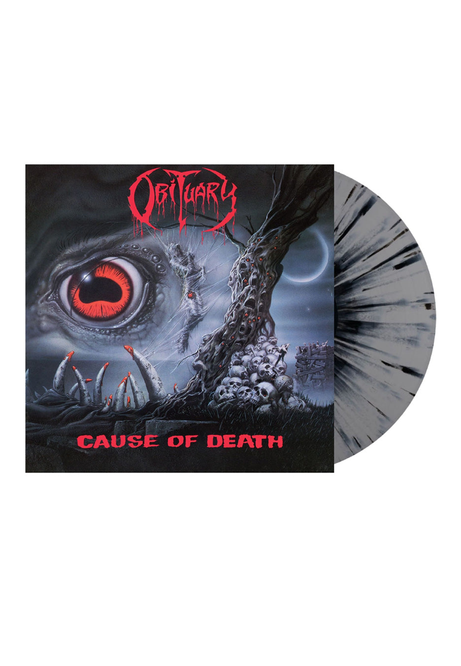 Obituary - Cause Of Death Ltd. Grey w/ Black - Splattered Vinyl | Neutral-Image