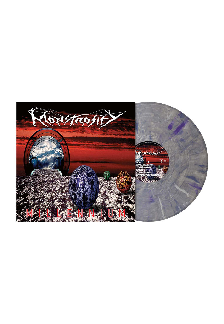 Monstrosity Millennium Ltd. Deceptions Metallic Grey/Purple/Blue Marbled Vinyl