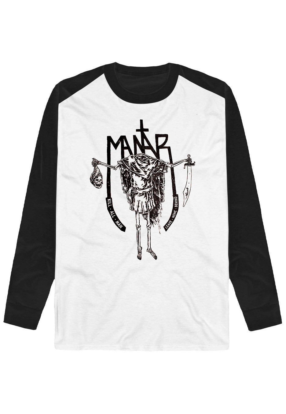 Mantar - Kill All Man White/Black - Longsleeve | Neutral-Image