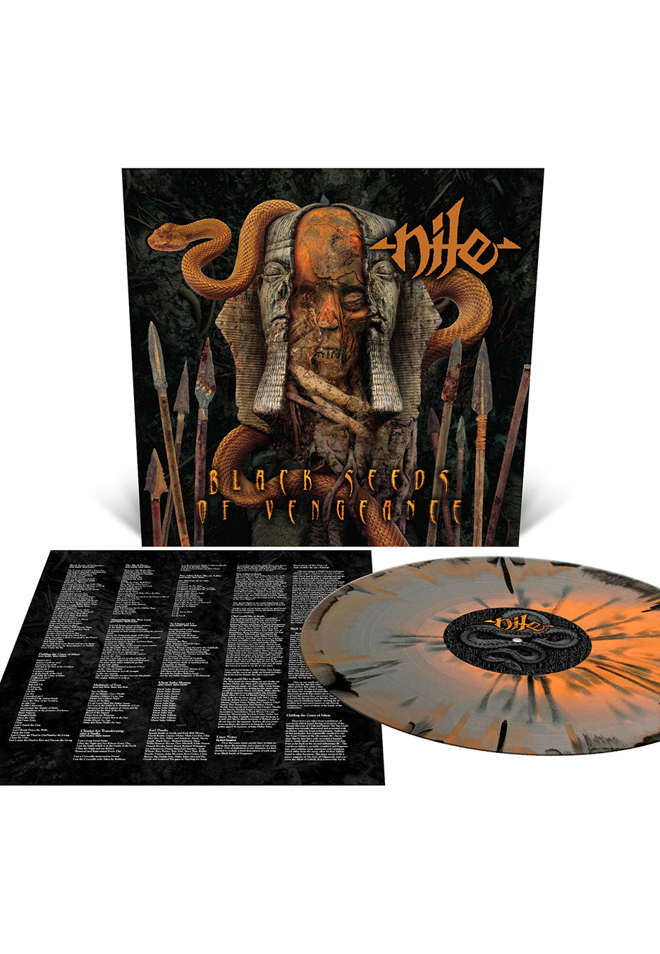 Nile - Black Seeds Of Vengeance Orange w/ Black/Silver/Oxblood - Splattered Vinyl | Neutral-Image