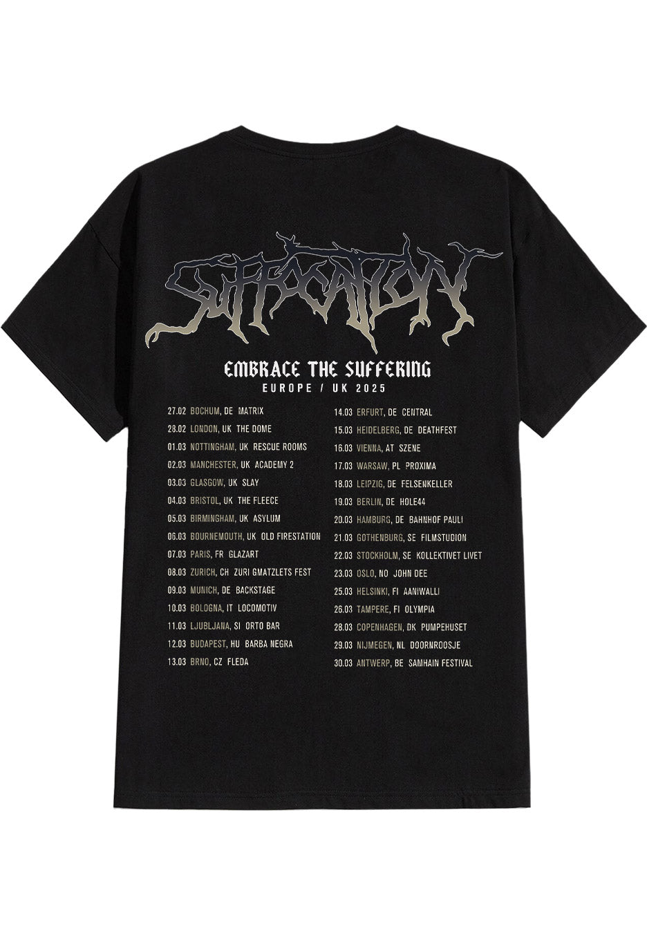 Suffocation - Embrace Tour 2025 - T-Shirt | Neutral-Image