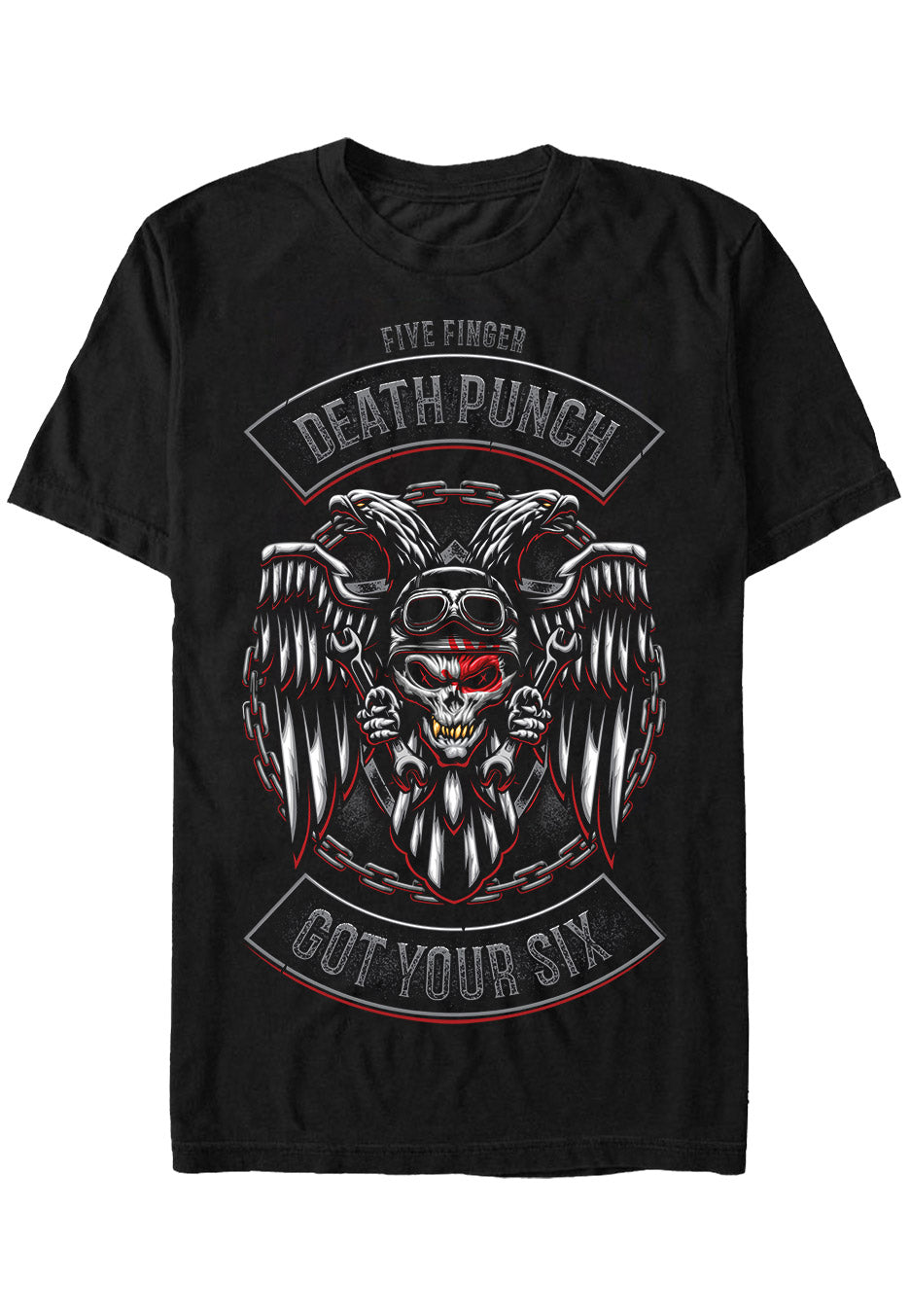 Five Finger Death Punch - Biker Badge - T-Shirt | Neutral-Image
