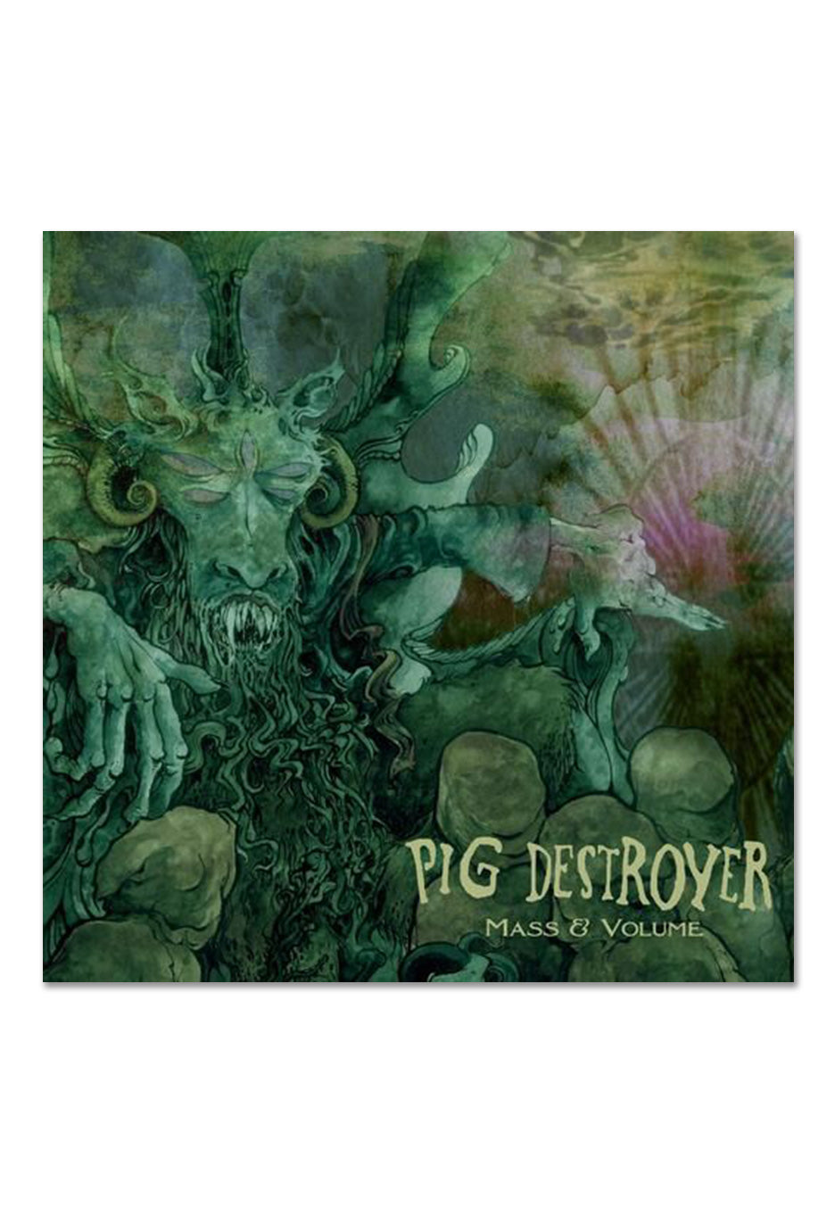 Pig Destroyer - Mass & Volume Ltd. Custom Christmas Tree - Marbled Vinyl | Neutral-Image