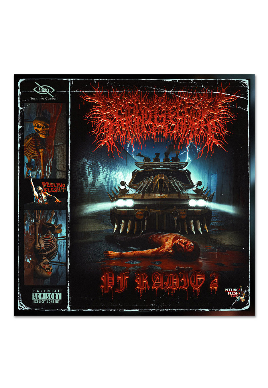 Peeling Flesh - PF Radio 2 Ltd. Red w/ Black - Splattered Vinyl | Neutral-Image