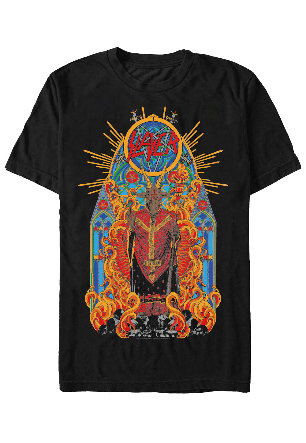 Slayer - Goat God Stained Glass - T-Shirt | Neutral-Image