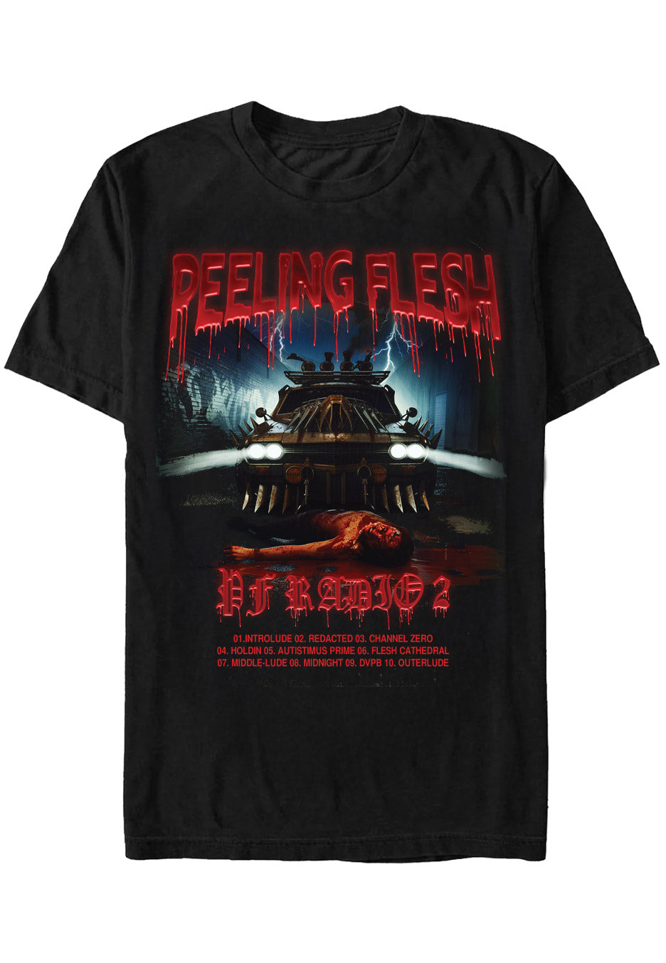 Peeling Flesh - PF Radio 2 Album Artwork - T-Shirt | Neutral-Image