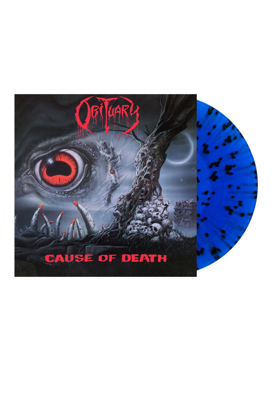 Obituary - Cause Of Death Ltd. Blue w/ Black Bertus Exclusive - Splattered Vinyl | Neutral-Image