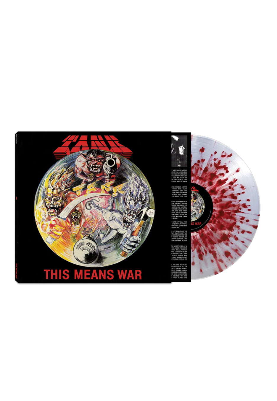 Tank This Means War Ltd. Clear w/ Red Splattered Vinyl