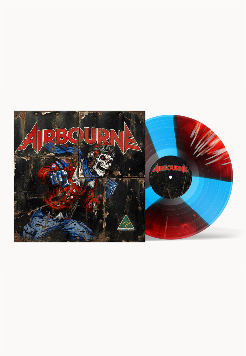 Airbourne Airbourne Ltd. Spinner + Blue and Red w/White Splattered Vinyl