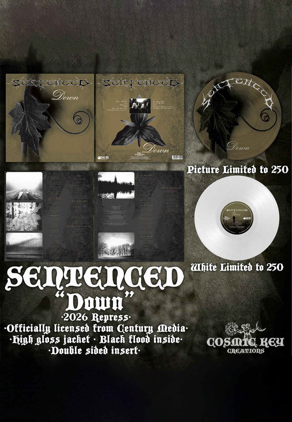 Sentenced Down White Colored Vinyl