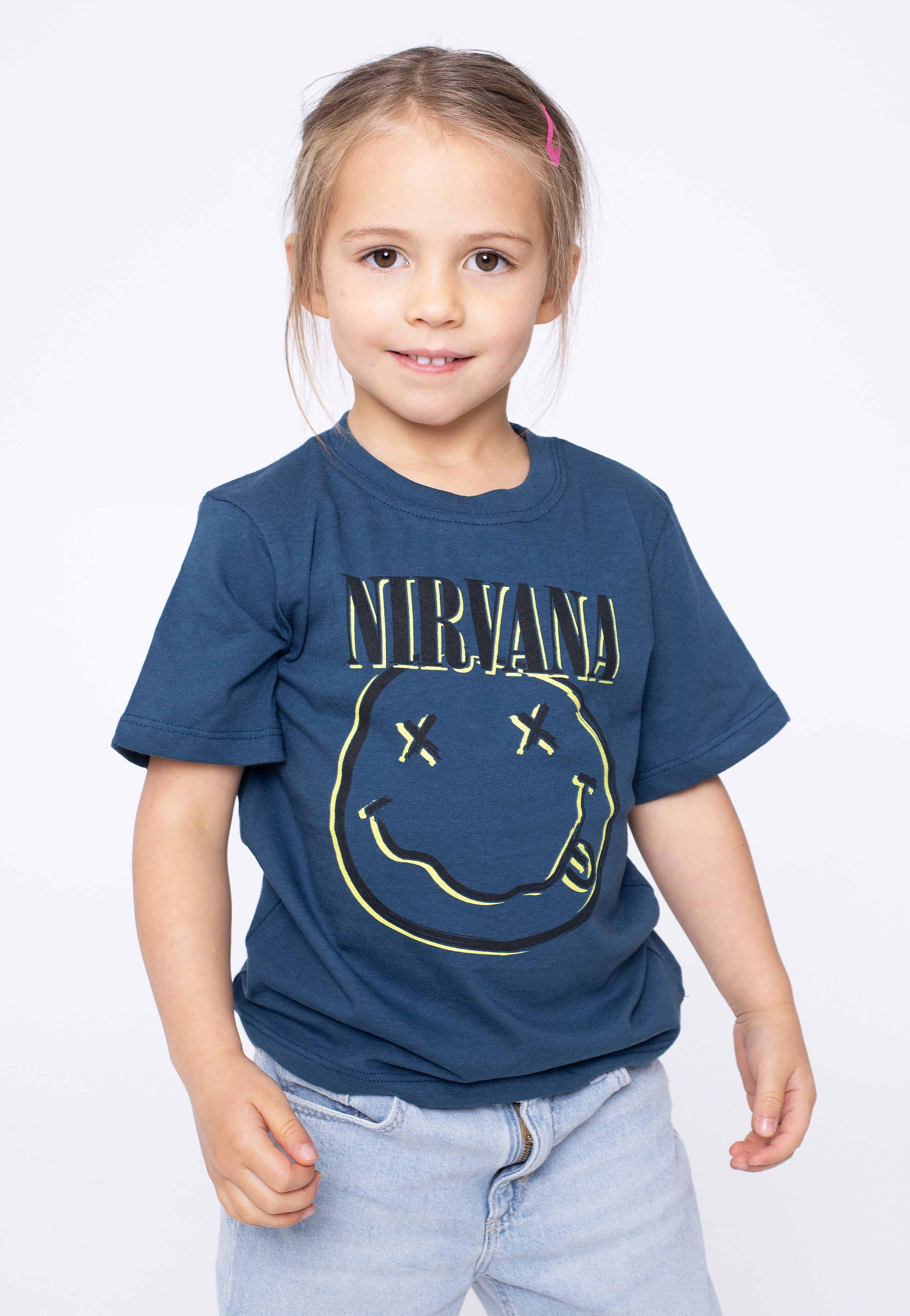 Nirvana - Inverse Happy Face Toddler Navy - T-Shirt | Men-Image