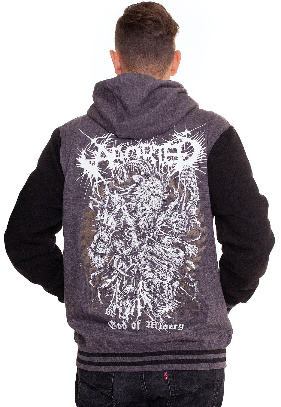 Aborted - God Of Misery Heather Grey/Black - Zipper | Men-Image