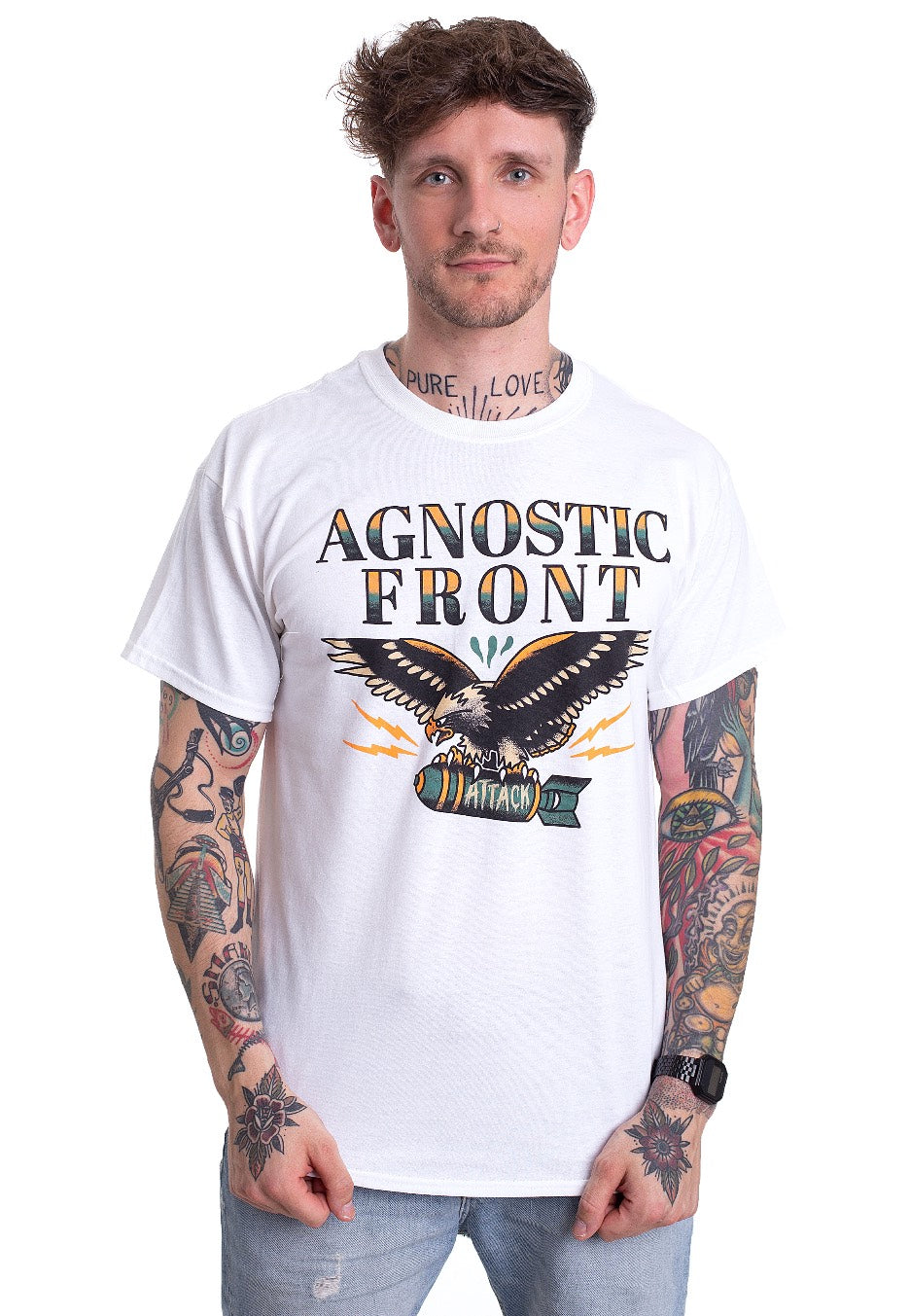 Agnostic Front - Eagle Bomb White - T-Shirt | Men-Image