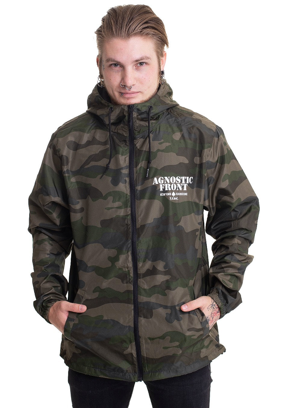 Agnostic Front - Snake Camo - Windbreaker | Men-Image