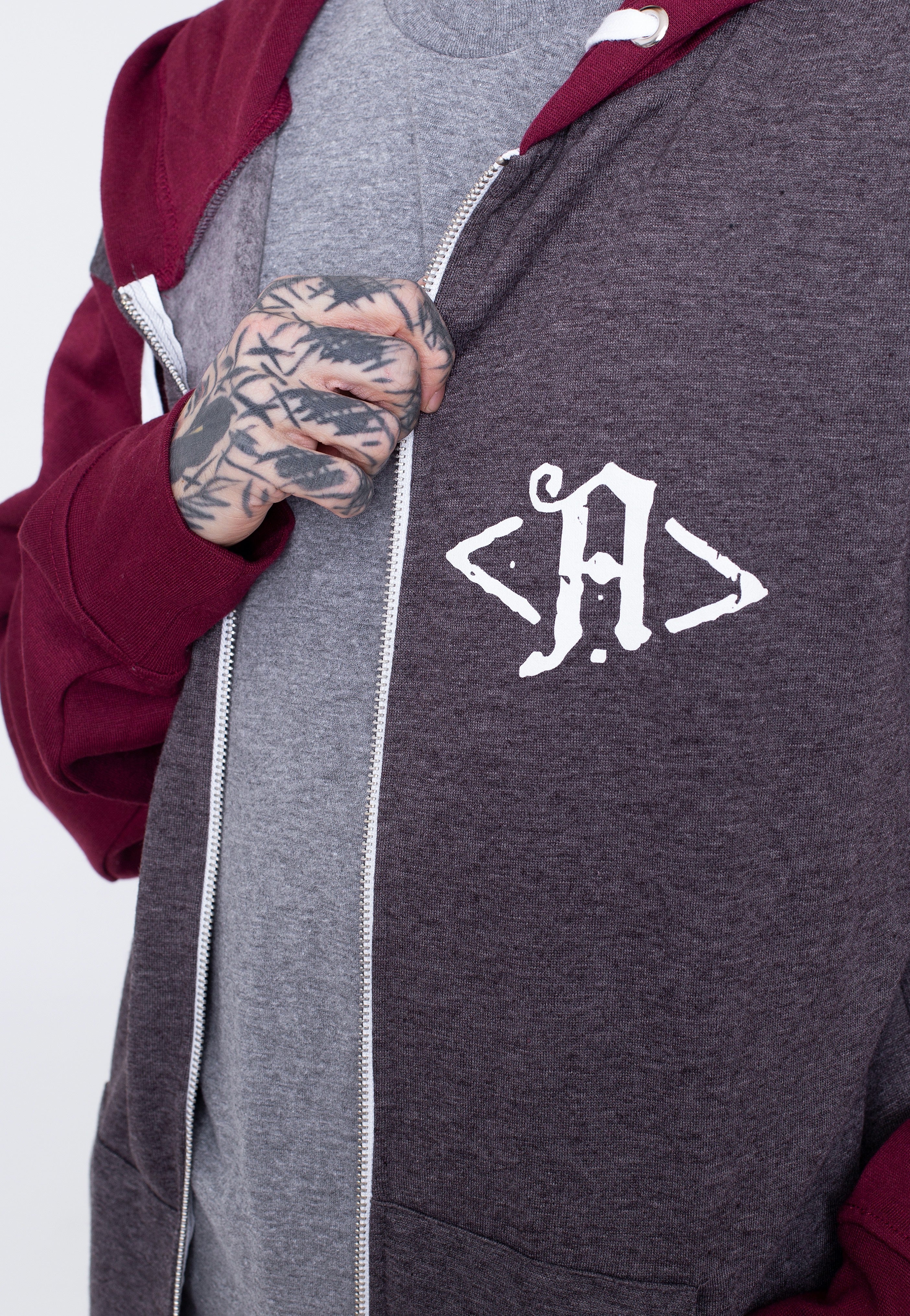 Architects - Outcast And Reject Charcoal//Burgundy - Zipper | Men-Image