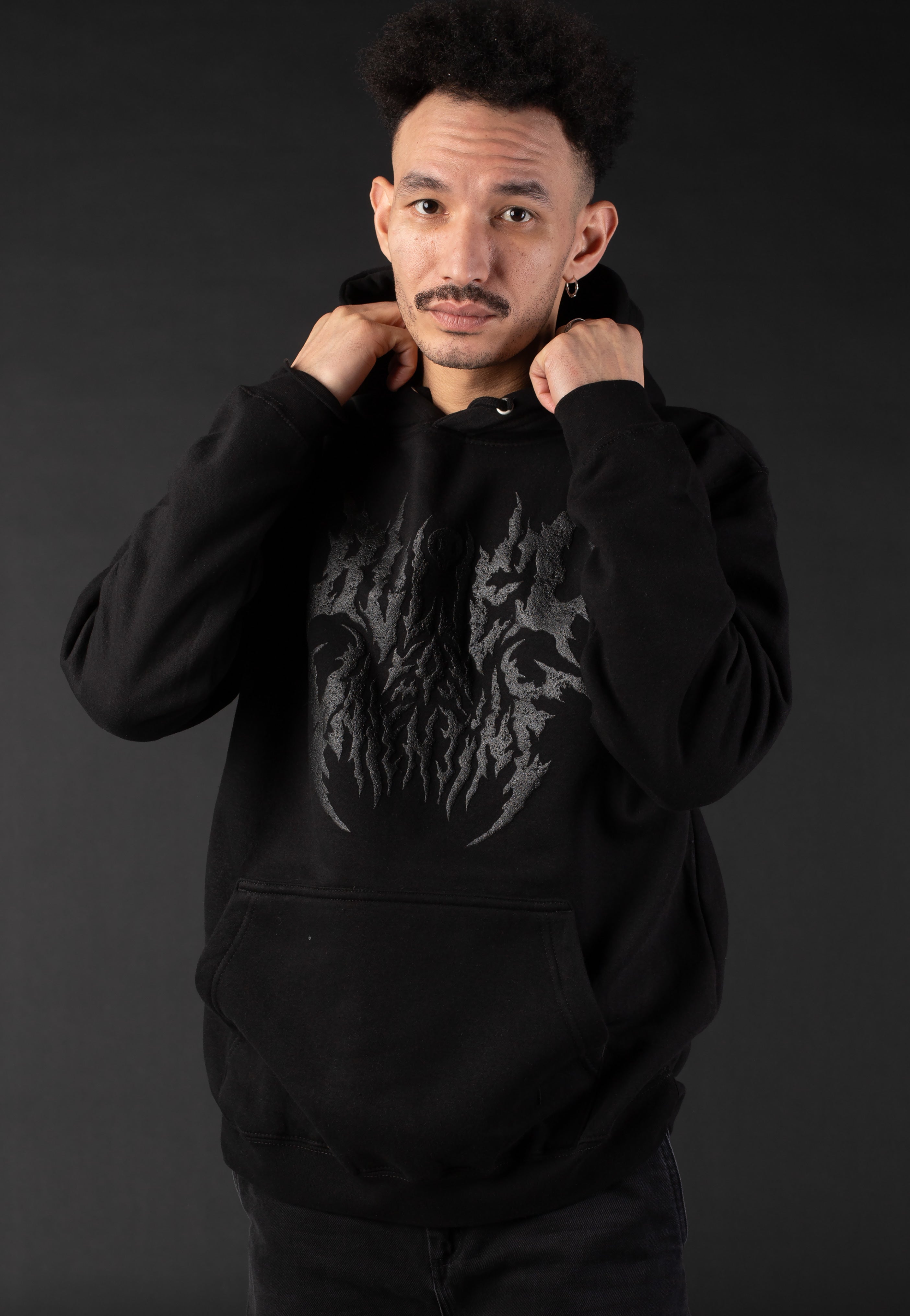 Bullet For My Valentine - Black Metal Logo Limited Black On Black - Hoodie | Men-Image