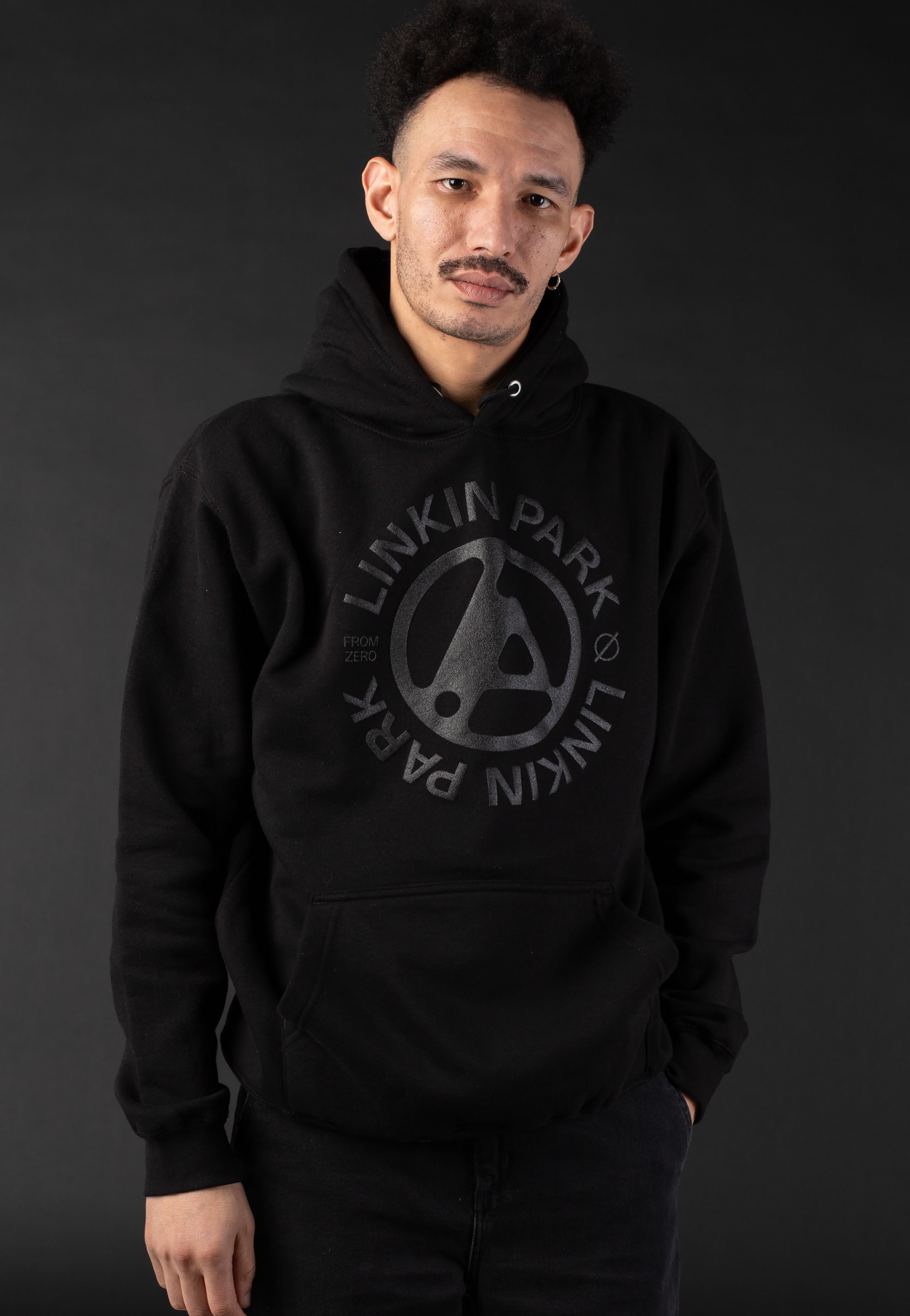 Linkin Park - From Zero Logo Limited Black On Black - Hoodie | Men-Image
