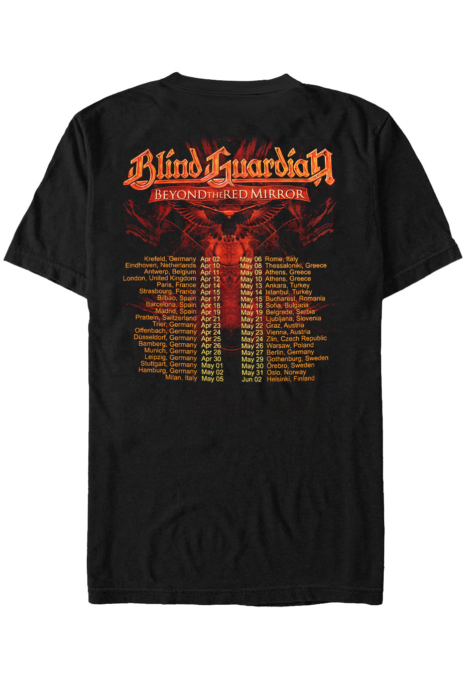 Blind Guardian - Beyond The Red Mirror Tour 2015 - T-Shirt | Neutral-Image