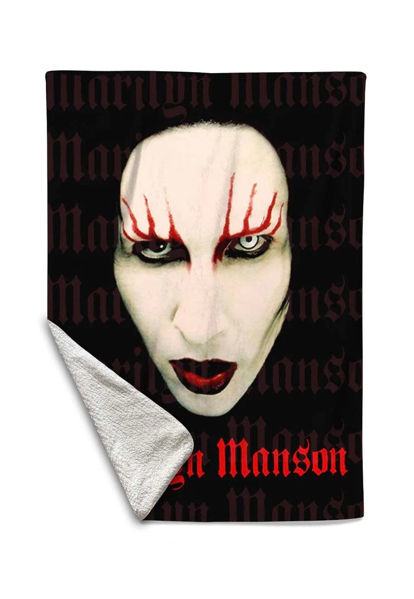 Marilyn Manson Lips Blanket