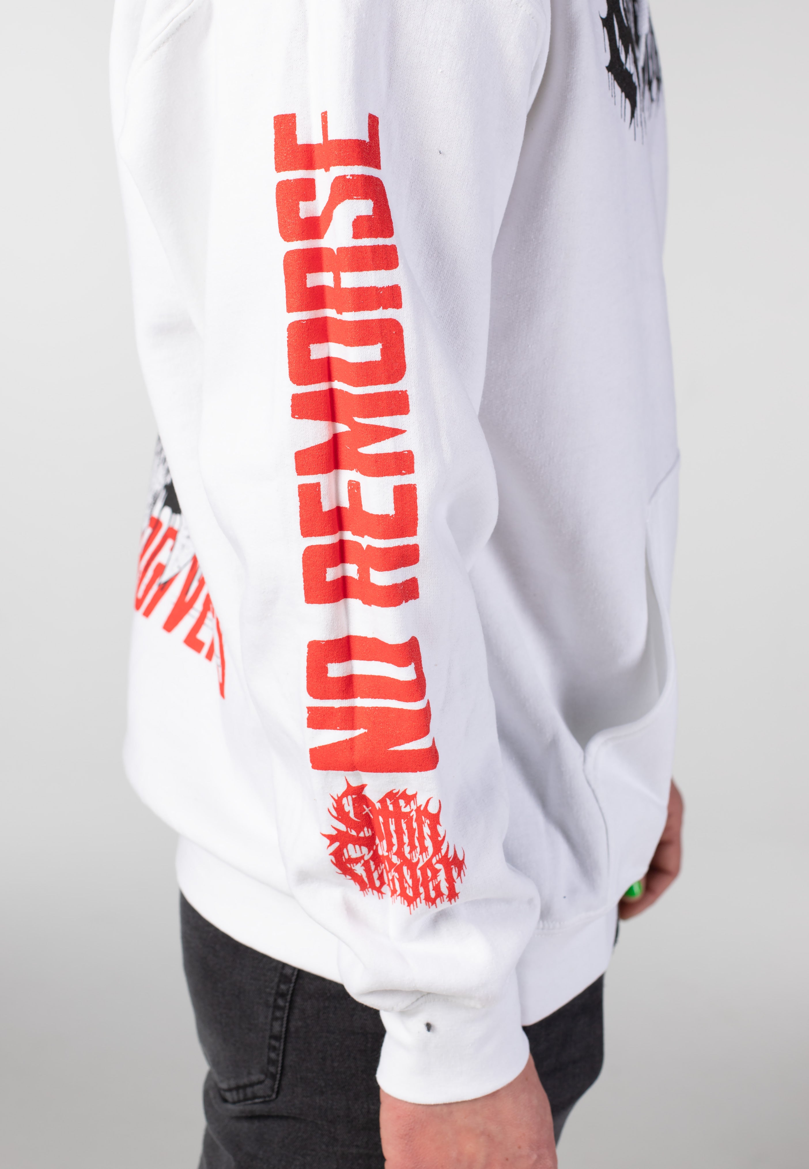 Coffin Feeder - No Forgiveness White - Hoodie | Men-Image