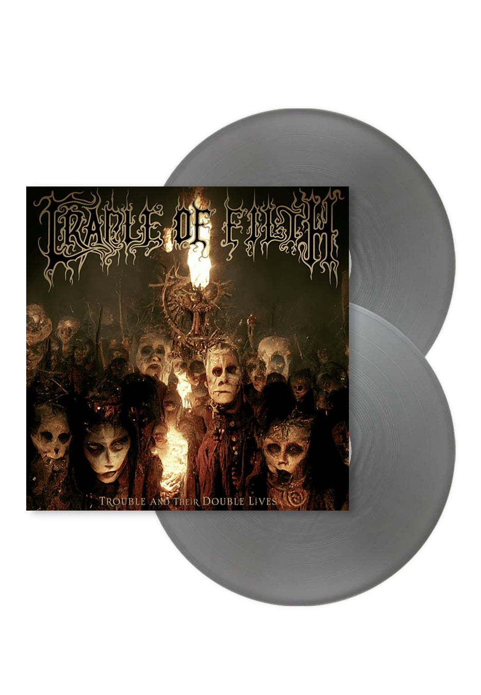 Cradle Of Filth Trouble And Their Double Lives Silver Colored 2 Vinyl