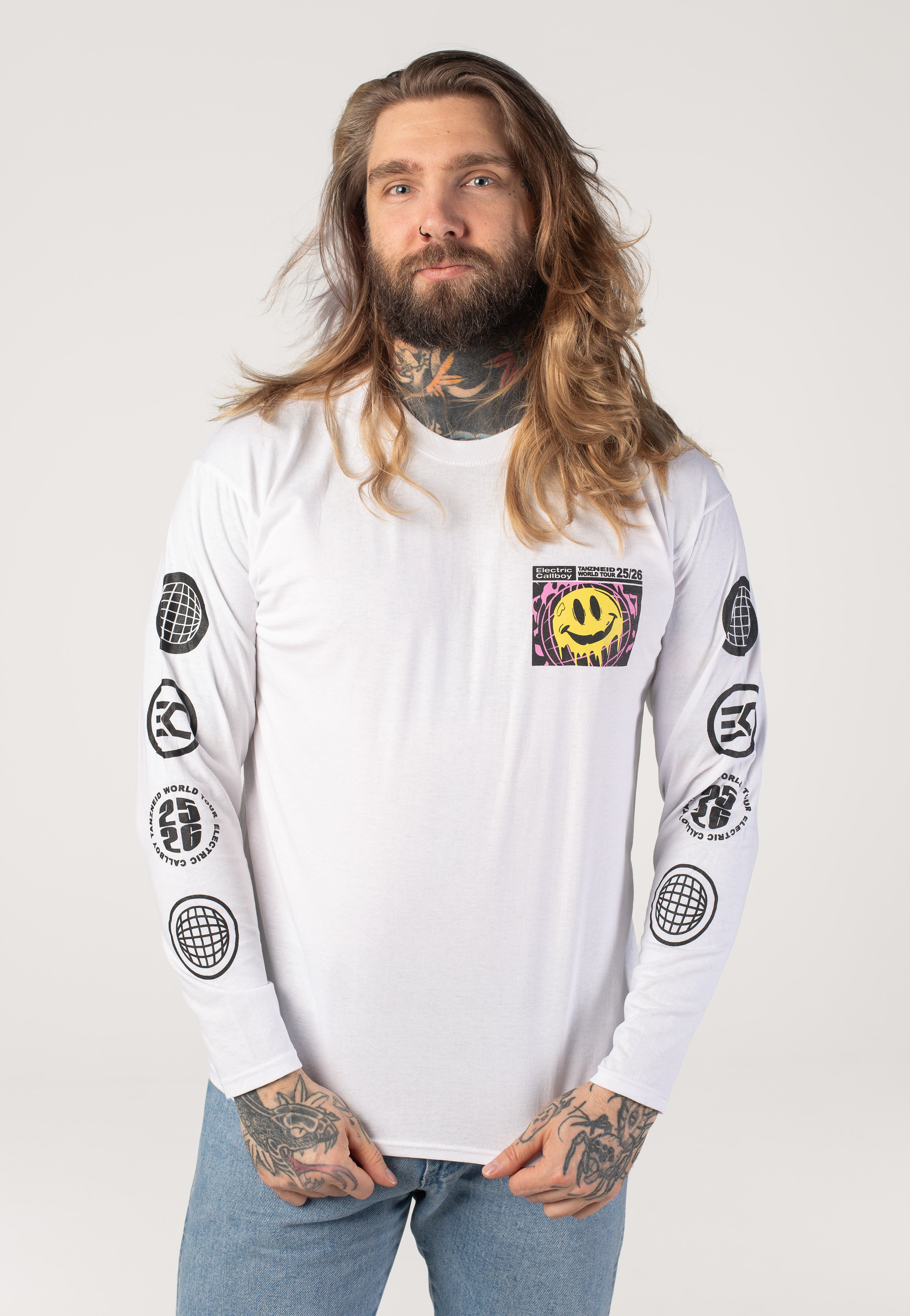 Electric Callboy - Tanzneid World Tour Smile White - Longsleeve | Men-Image