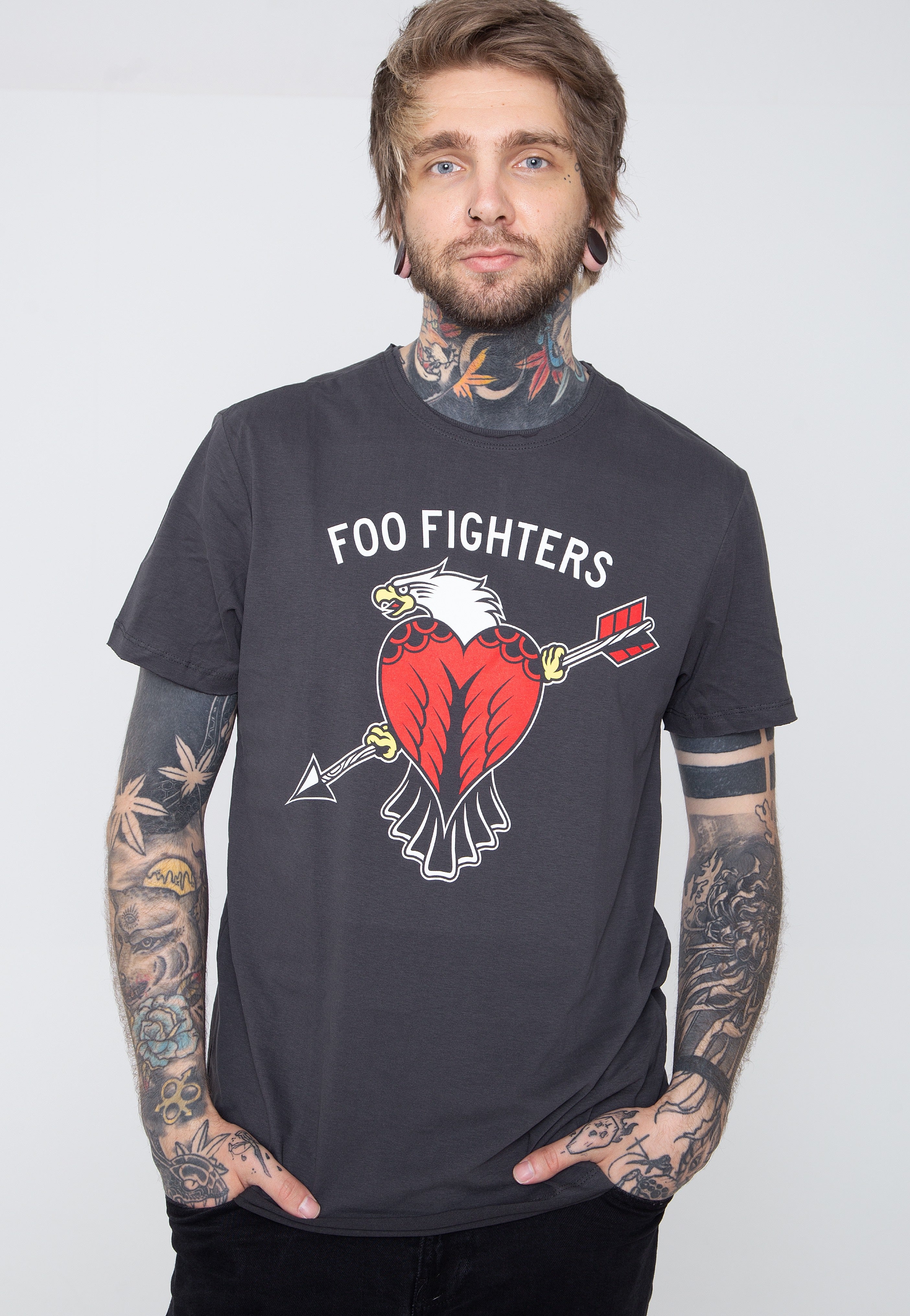 Foo Fighters - Eagle Tattoo Charcoal - T-Shirt | Men-Image