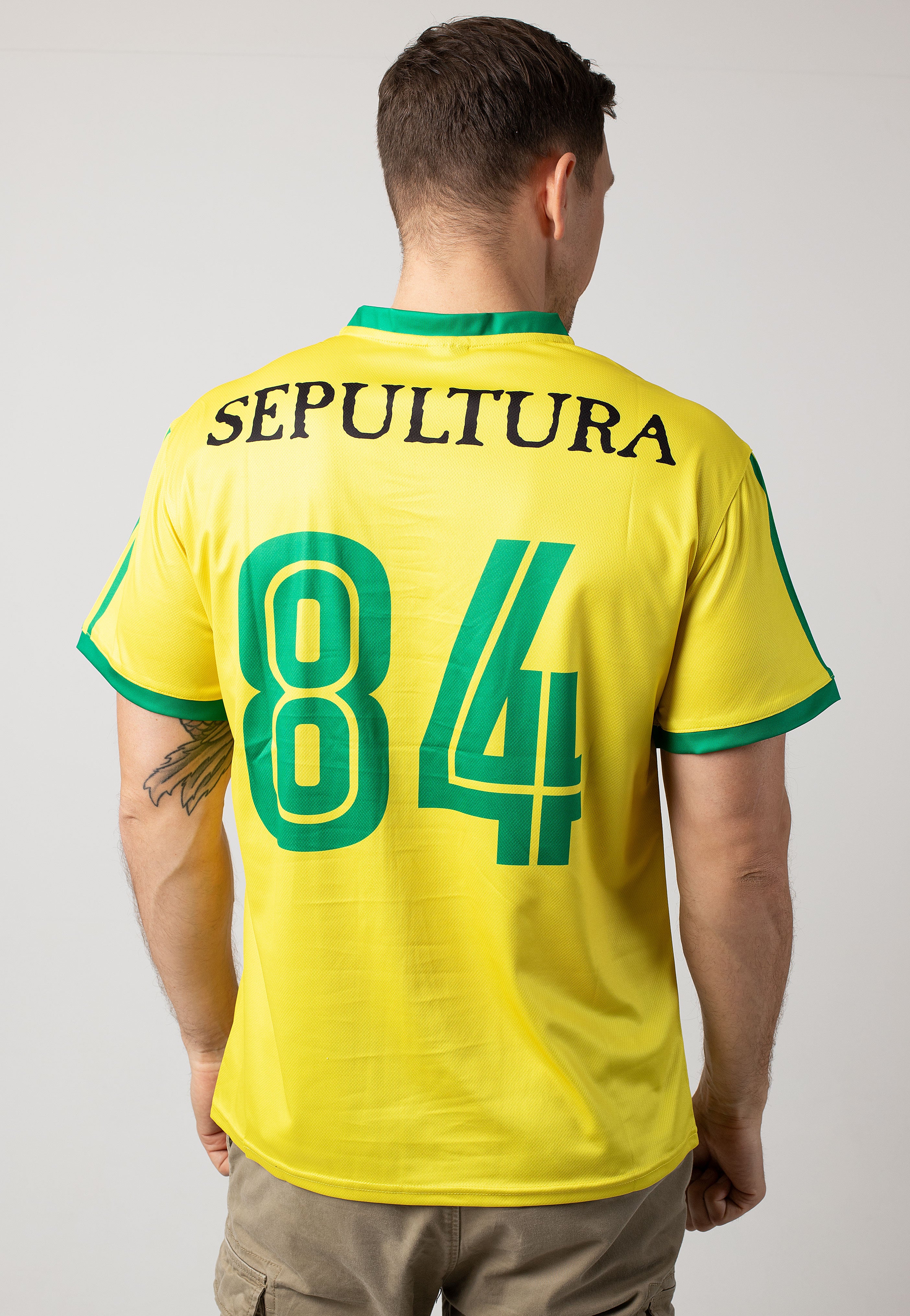 Sepultura - Logo Yellow Soccer - Jersey | Men-Image