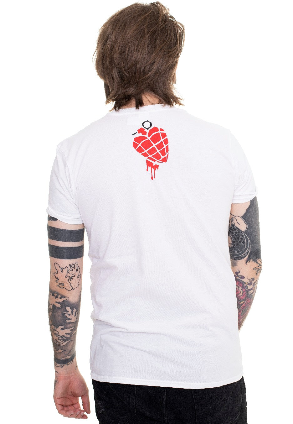 Green Day - American Idiot Heart White - T-Shirt | Men-Image