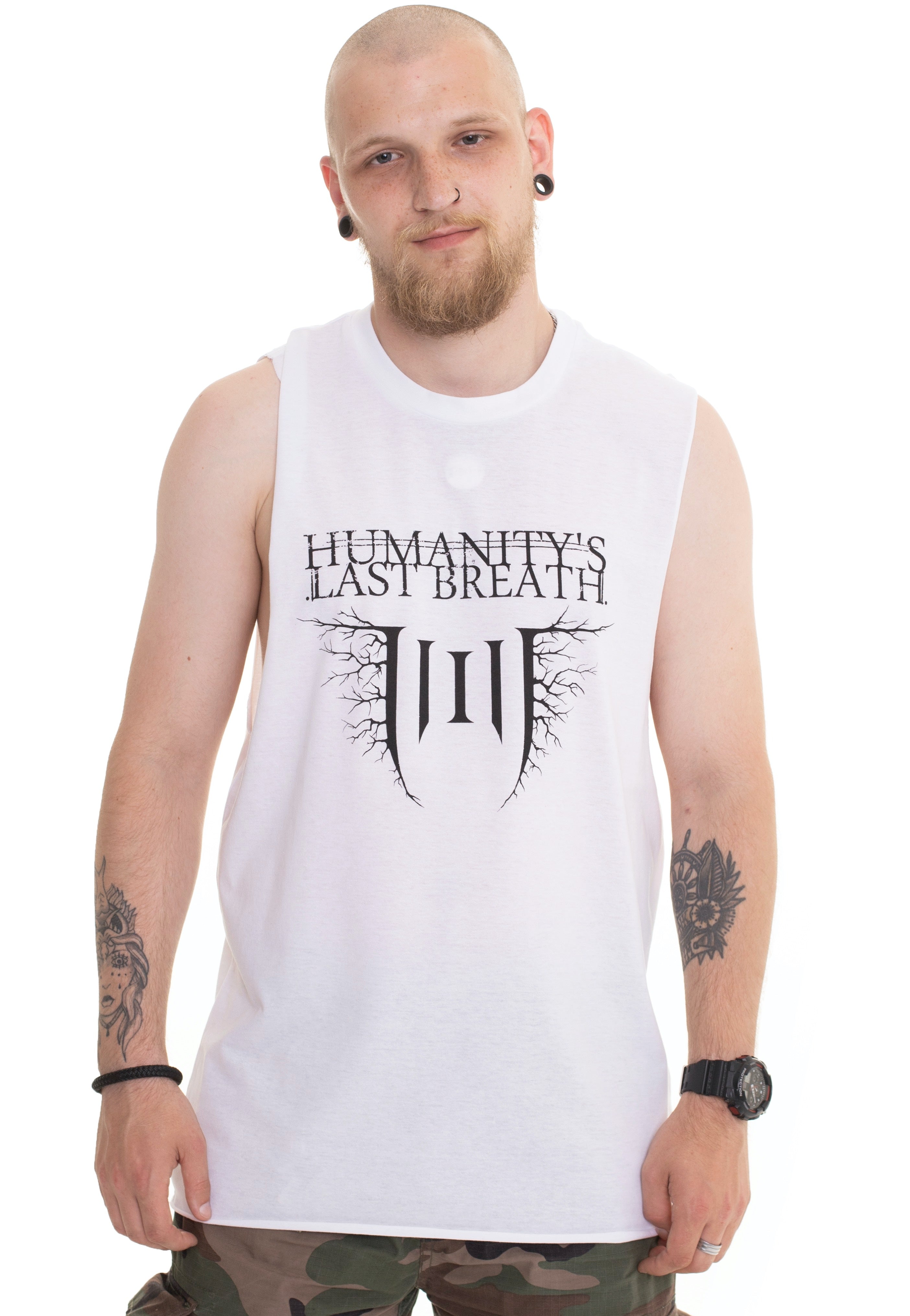 Humanity's Last Breath - Logo White - Sleeveless | Men-Image