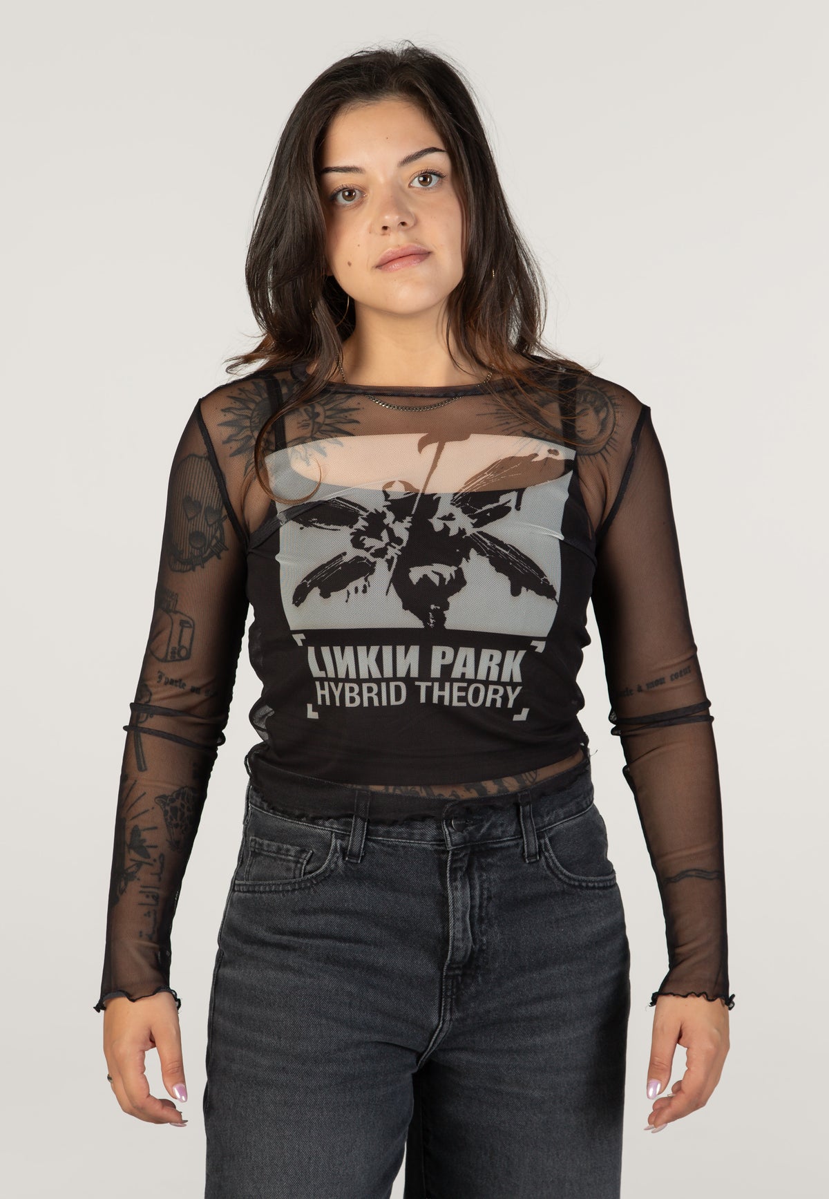 Linkin Park Hybrid Theory Mesh Cropped Longsleeve