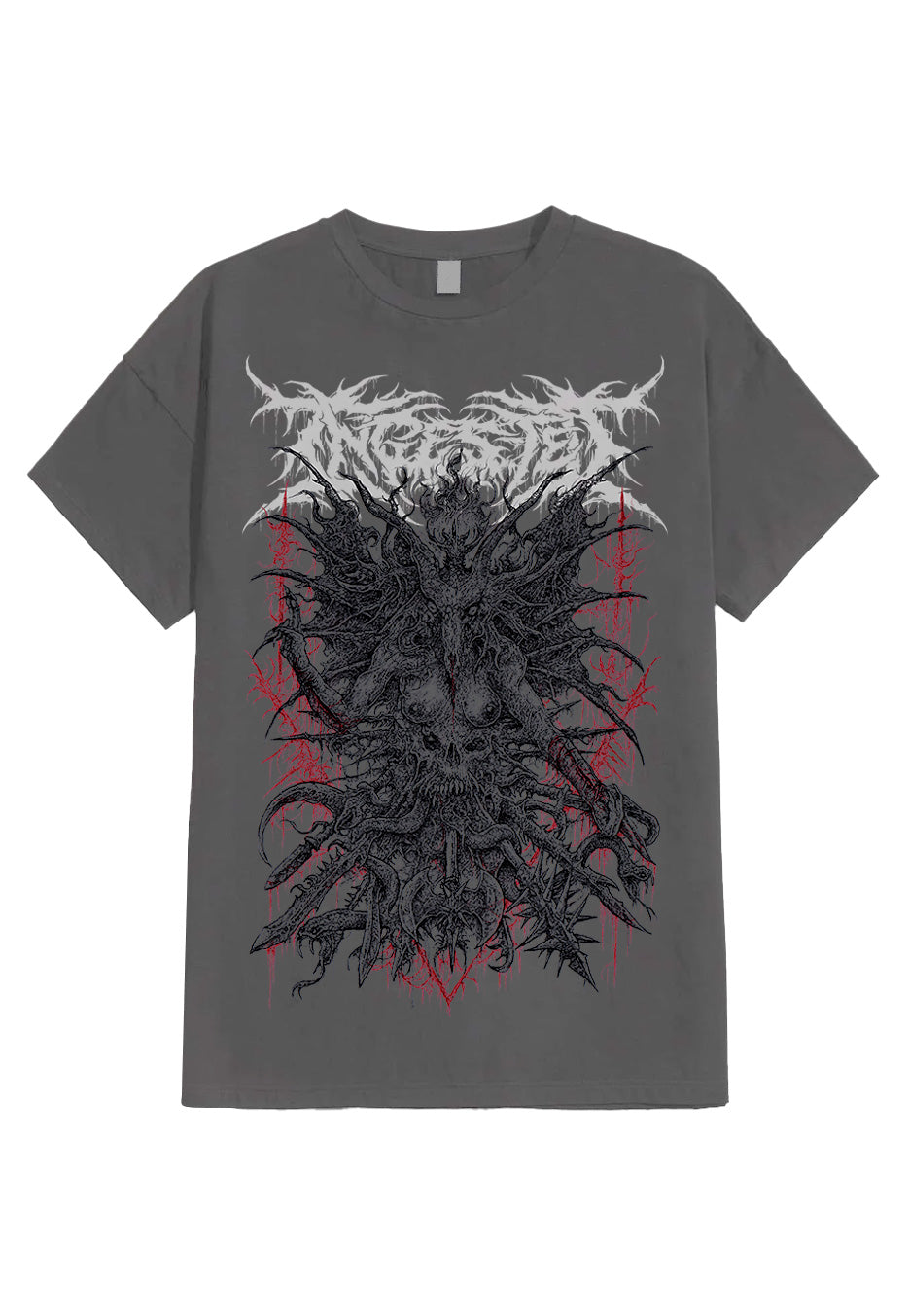 Ingested - Baphomet Tour 2023 Charcoal - T-Shirt | Neutral-Image