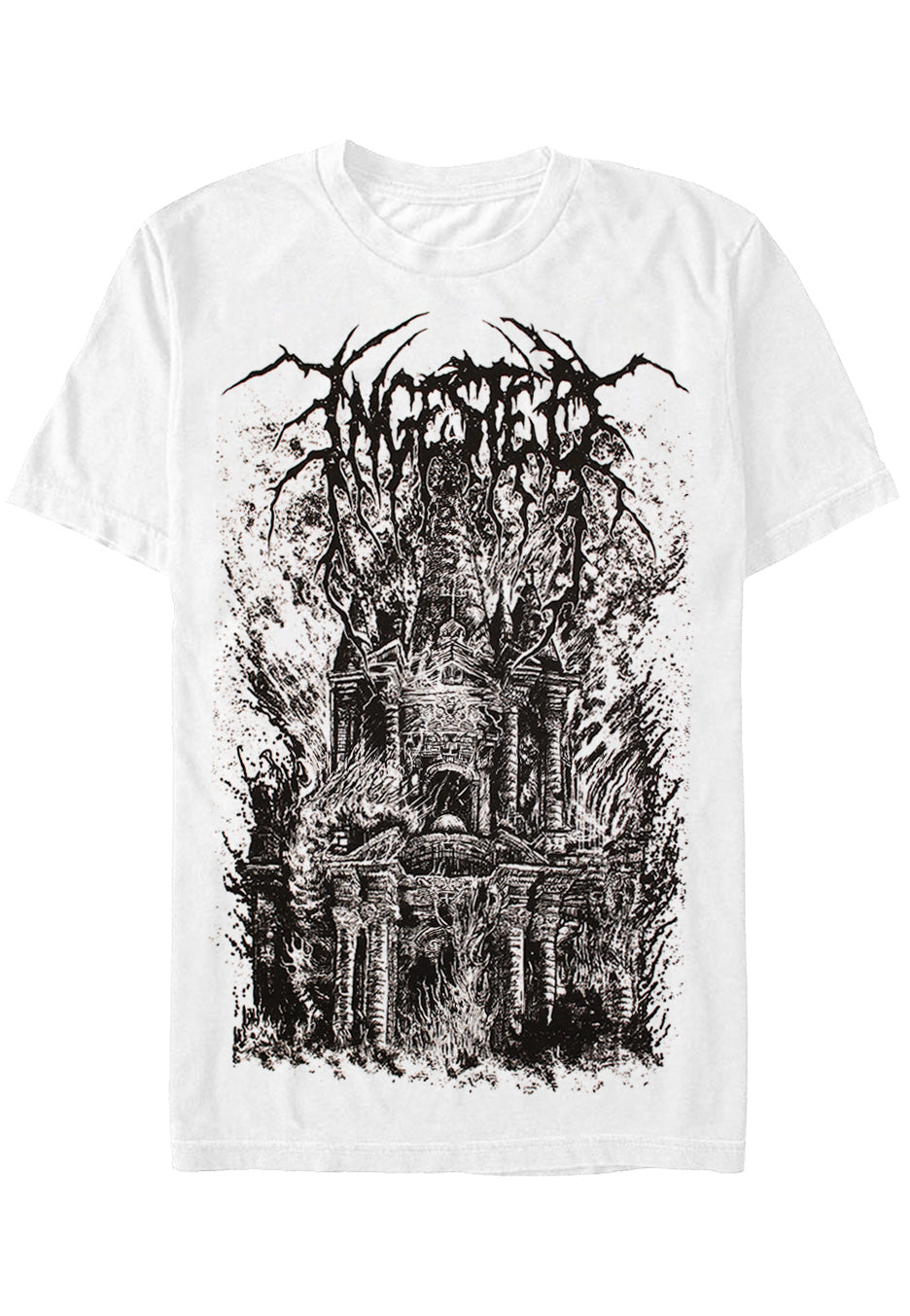 Ingested - Krieg White - T-Shirt | Neutral-Image