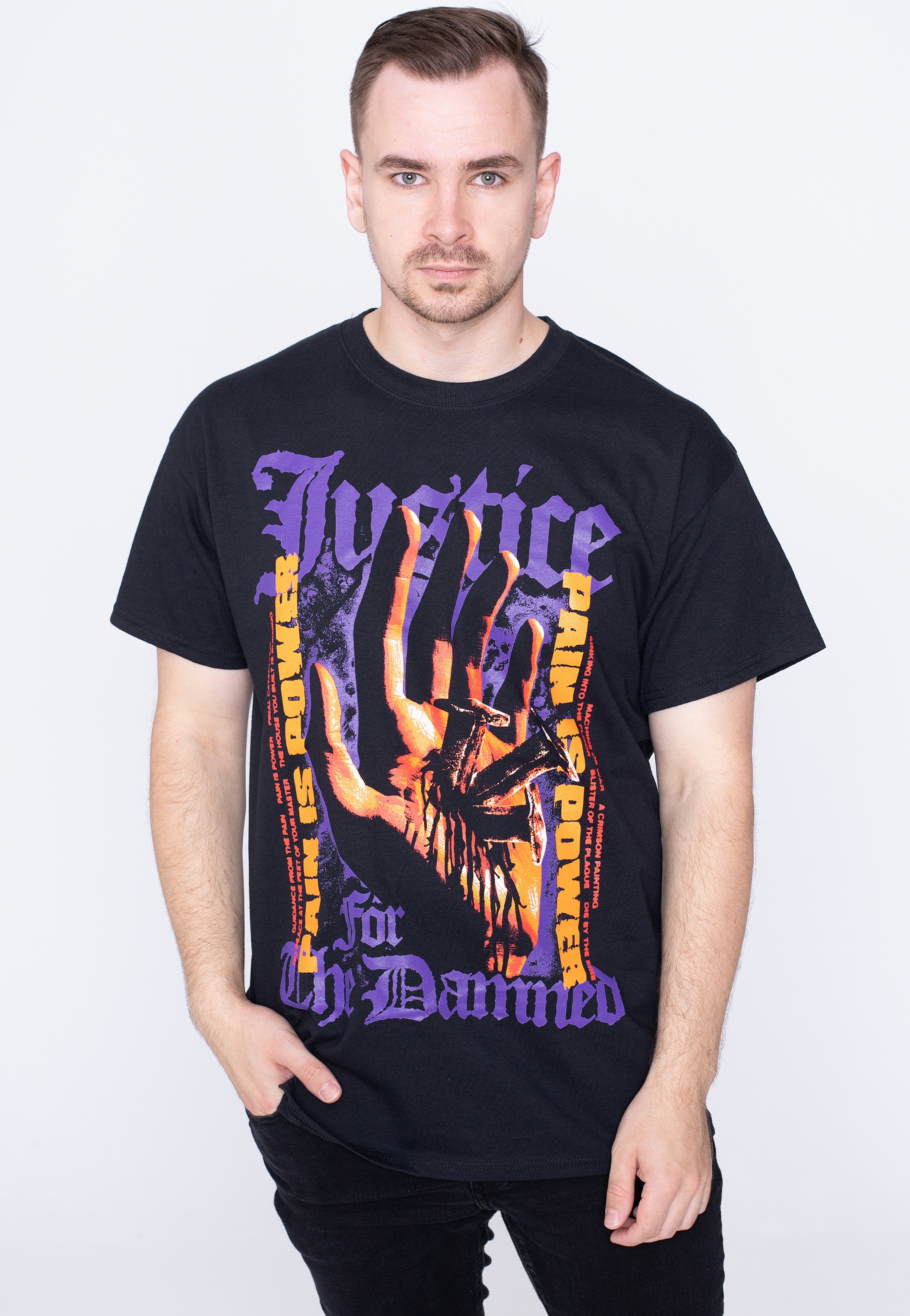 Justice For The Damned - Hand - T-Shirt | Men-Image