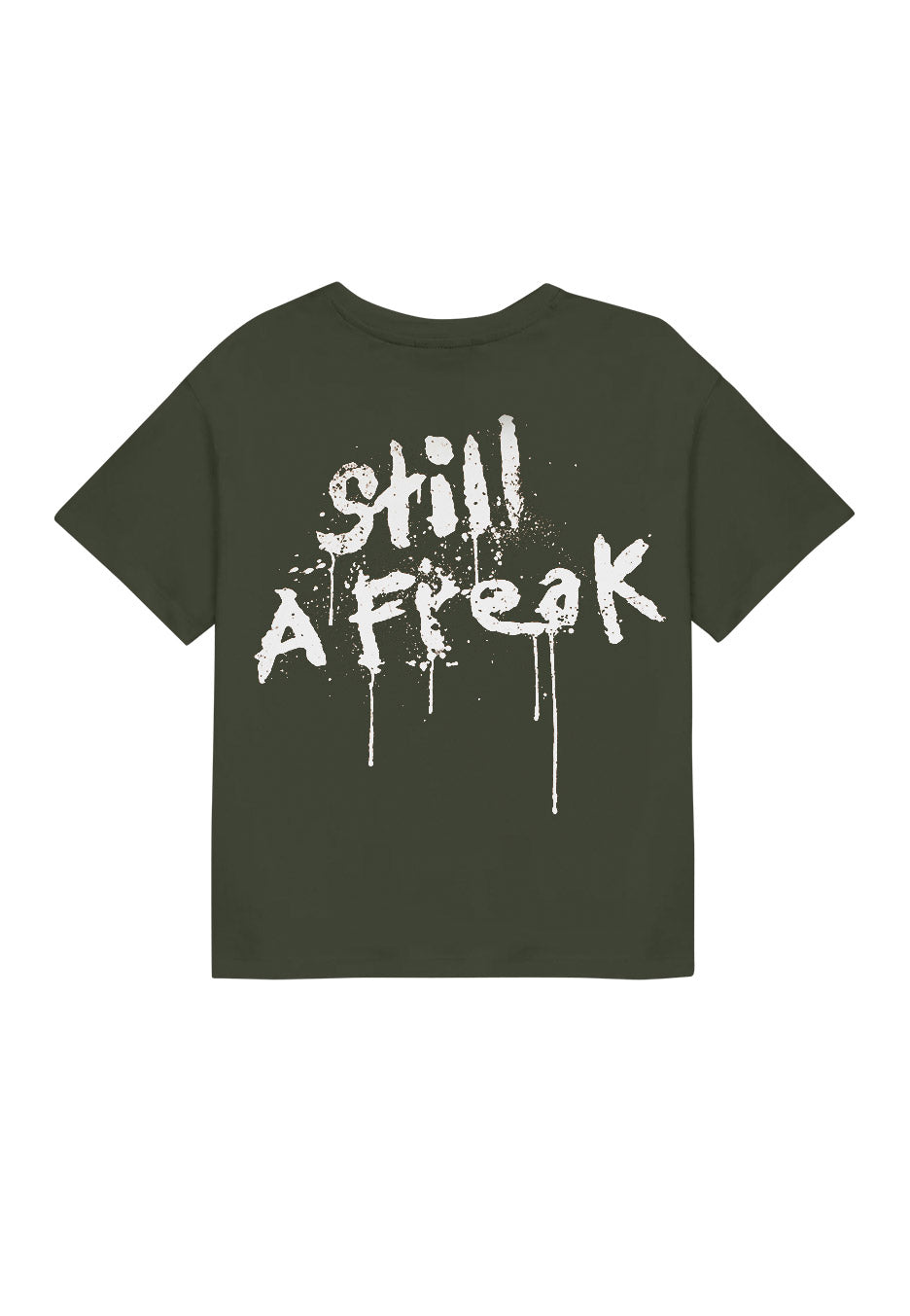 Korn Still A Freak Cropped Khaki T-Shirt