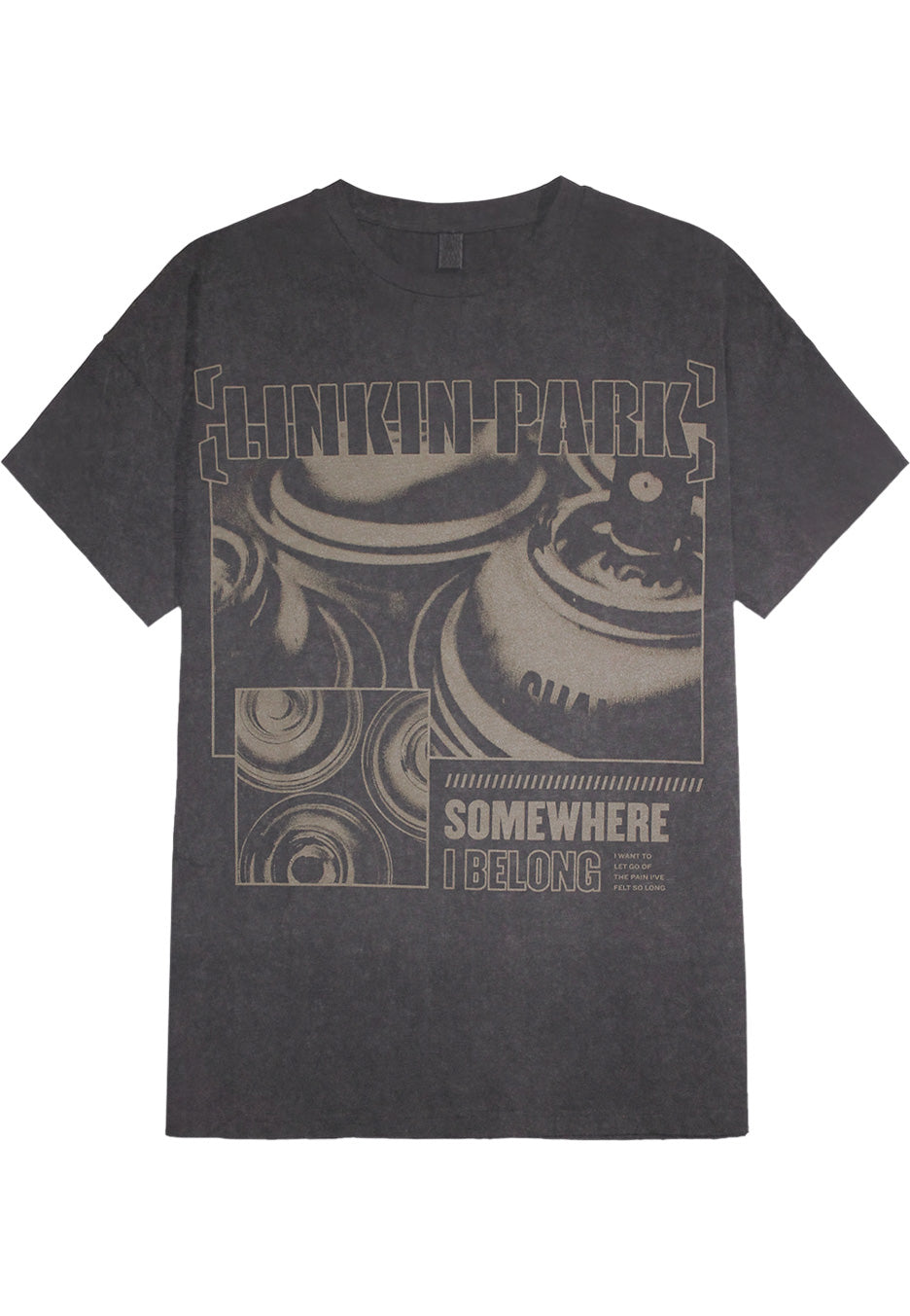 Linkin Park Somewhere I Belong Vintage Loose Grey T-Shirt