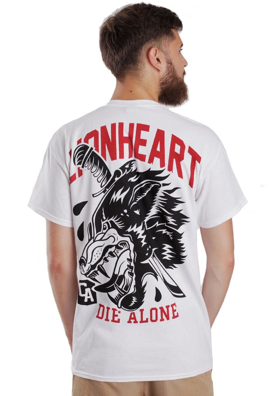 Lionheart Wolf White T-Shirt