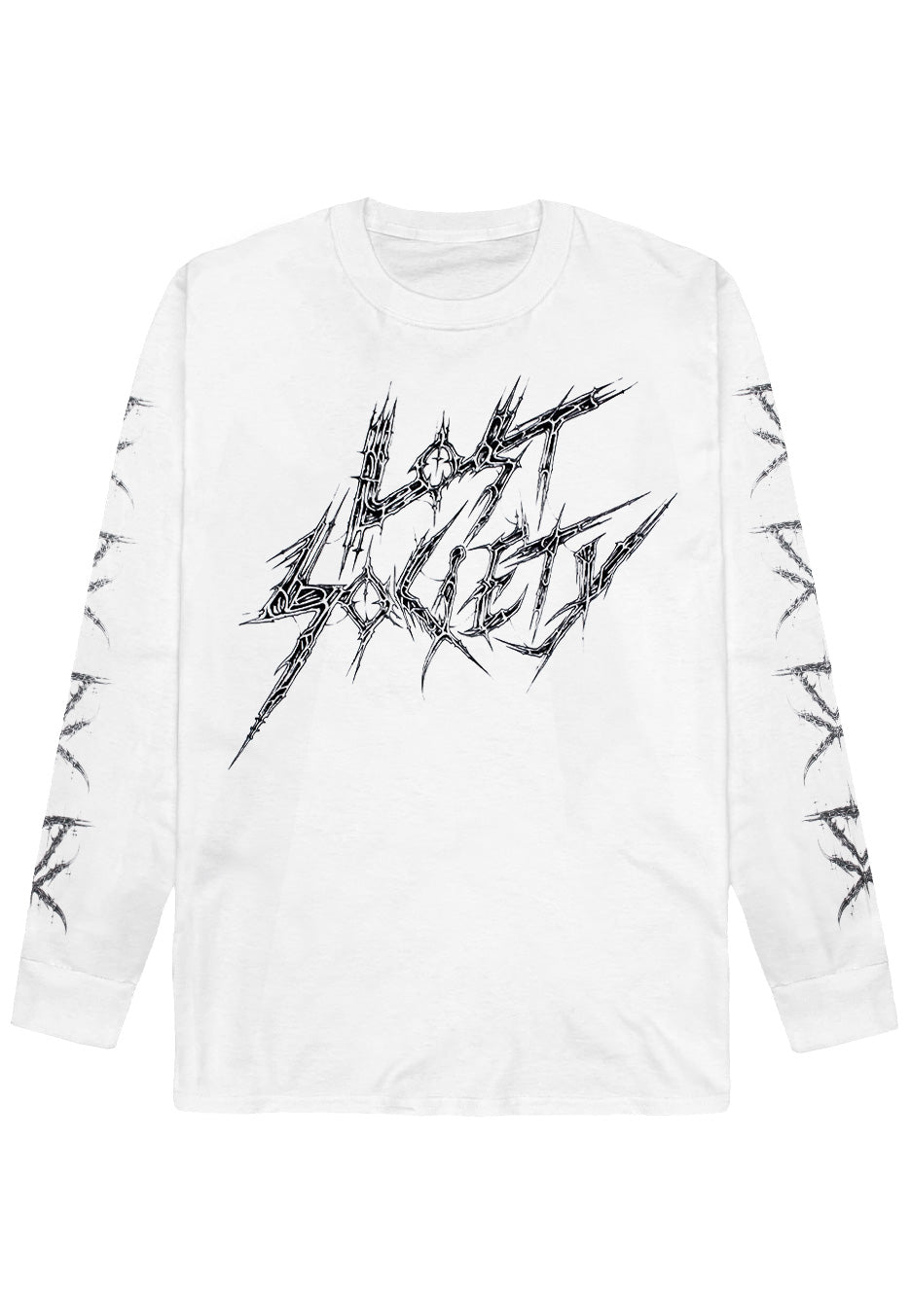 Lost Society Logo And Sigil White Longsleeve