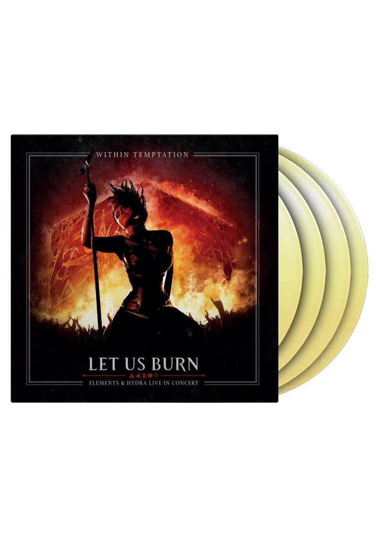 Within Temptation - Let Us Burn: Elements & Hydra Live in Concert Ltd. White/Yellow - Marbled 4 Vinyl  | Neutral-Image