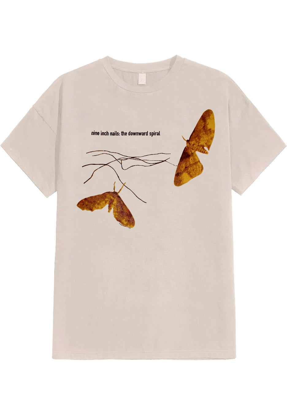Nine Inch Nails - The Downward Spiral Moth Sand - T-Shirt | Neutral-Image