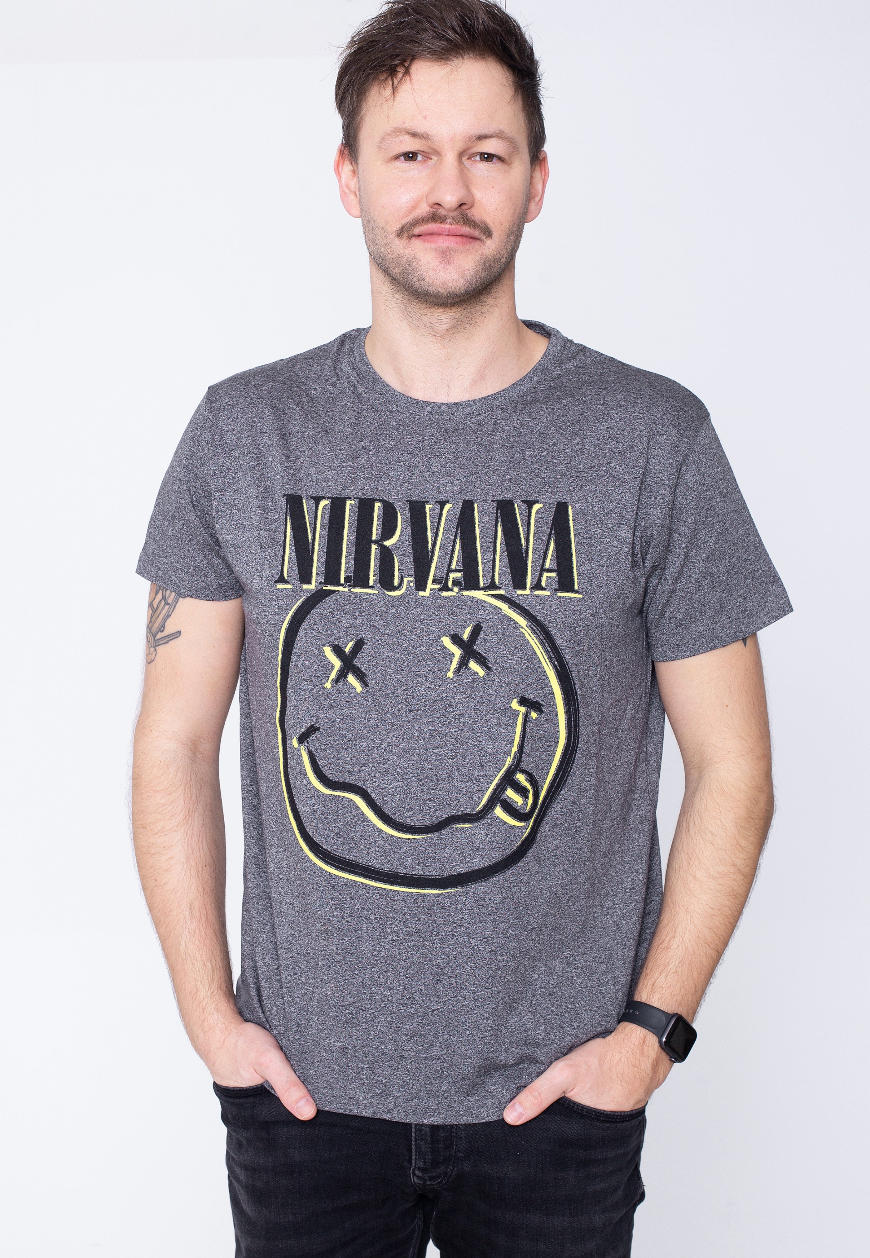 Nirvana - Inverse Happy Face - T-Shirt | Men-Image