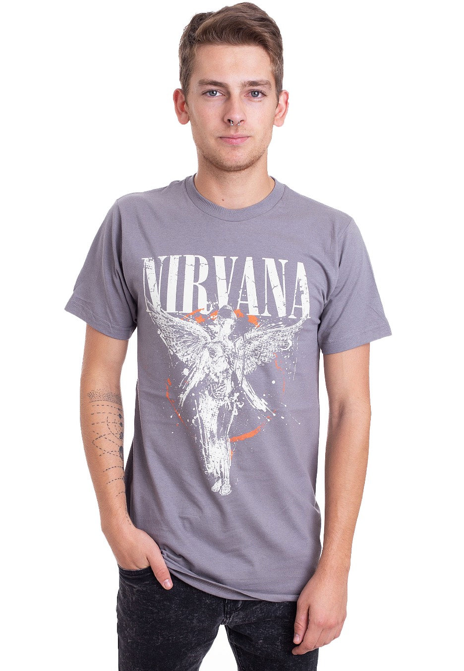 Nirvana - Galaxy In Utero Asphalt - T-Shirt | Men-Image