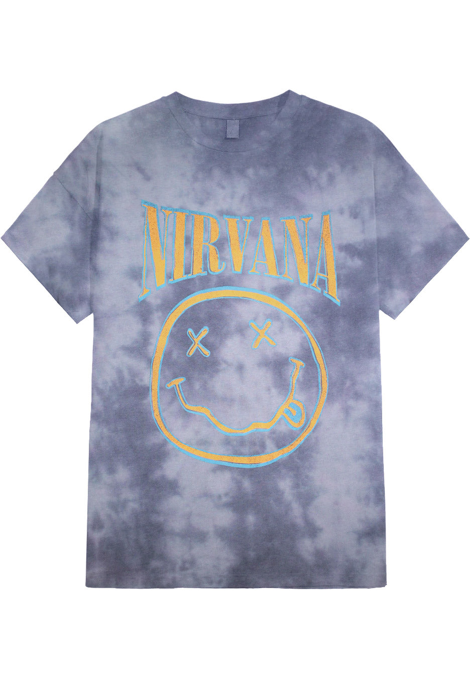 Nirvana - Happy Face Blue Stroke - T-Shirt | Neutral-Image