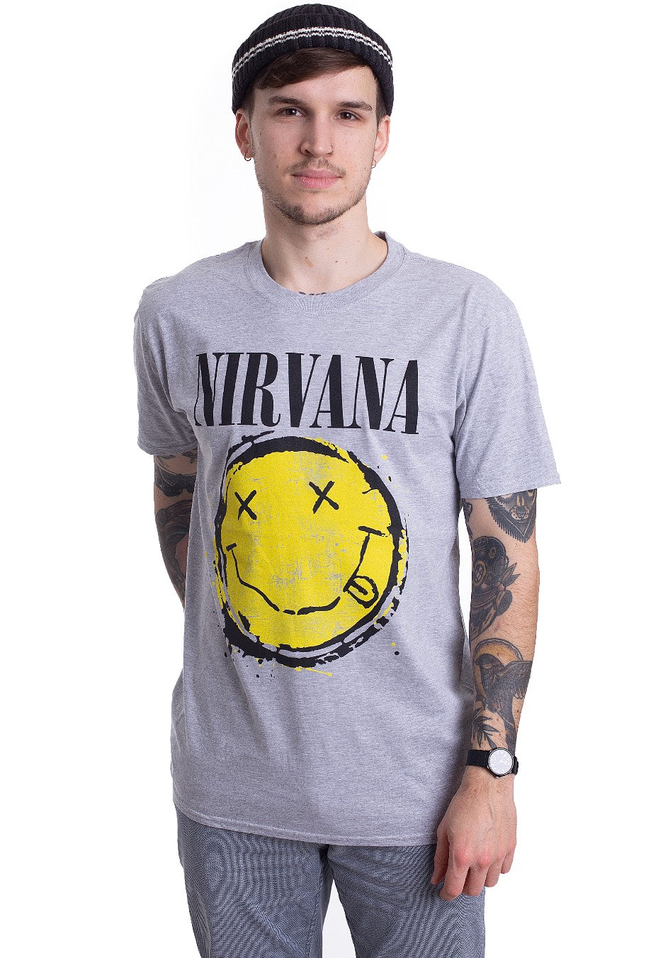 Nirvana - Happy Face Splat - T-Shirt | Men-Image