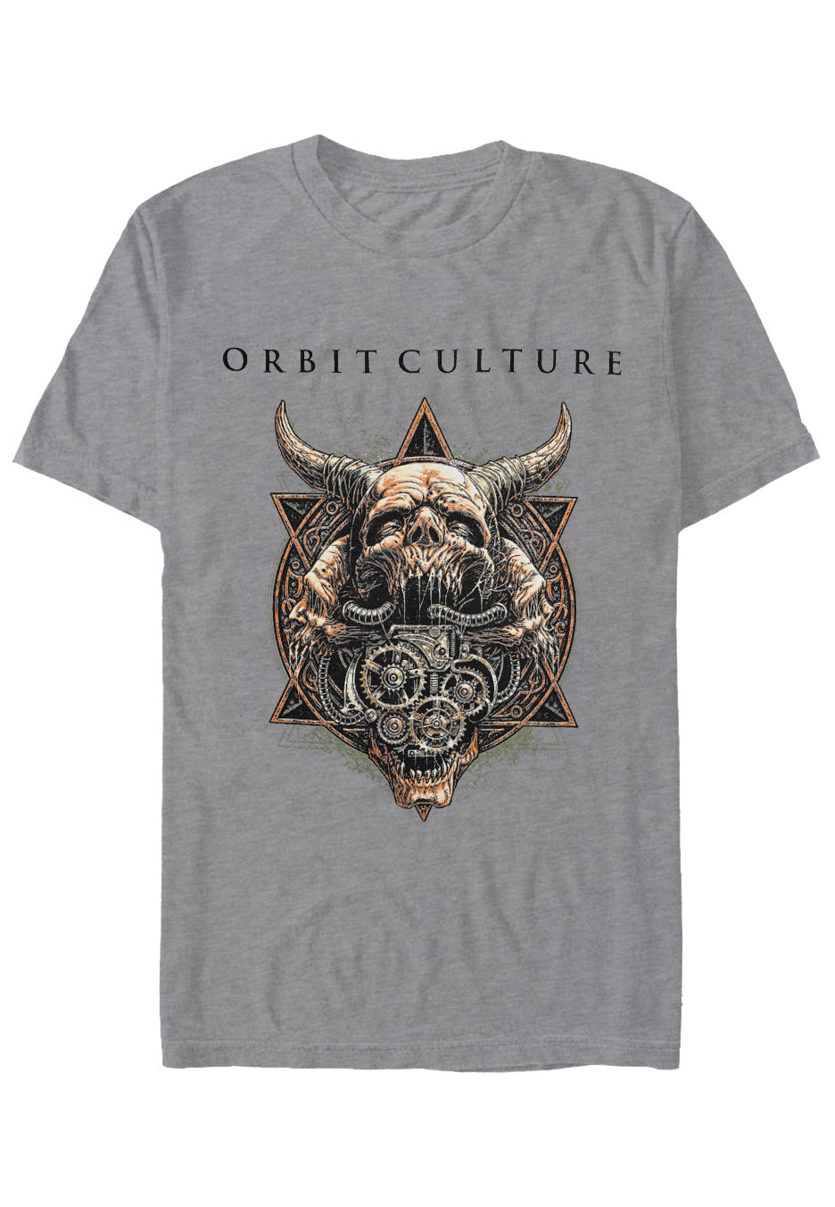 Orbit Culture - Horned Skull Graphite Heather - T-Shirt | Neutral-Image