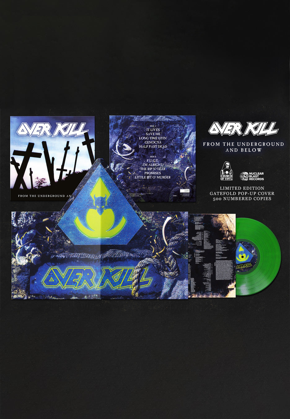 Overkill - From The Underground And Below Ltd. Green - Colored PopUp Vinyl | Neutral-Image