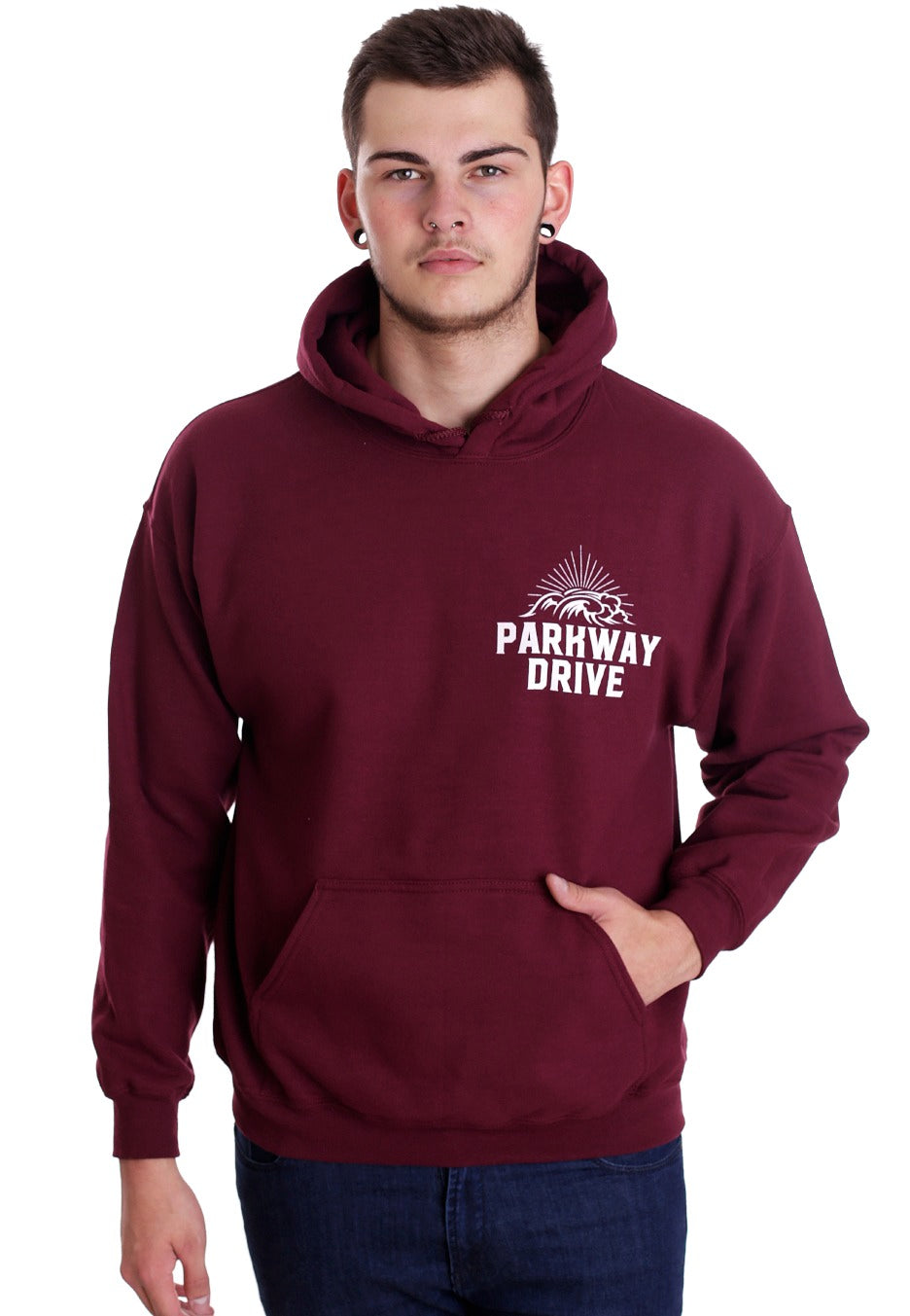 Parkway Drive - Surf Badge Burgundy - Hoodie | Men-Image
